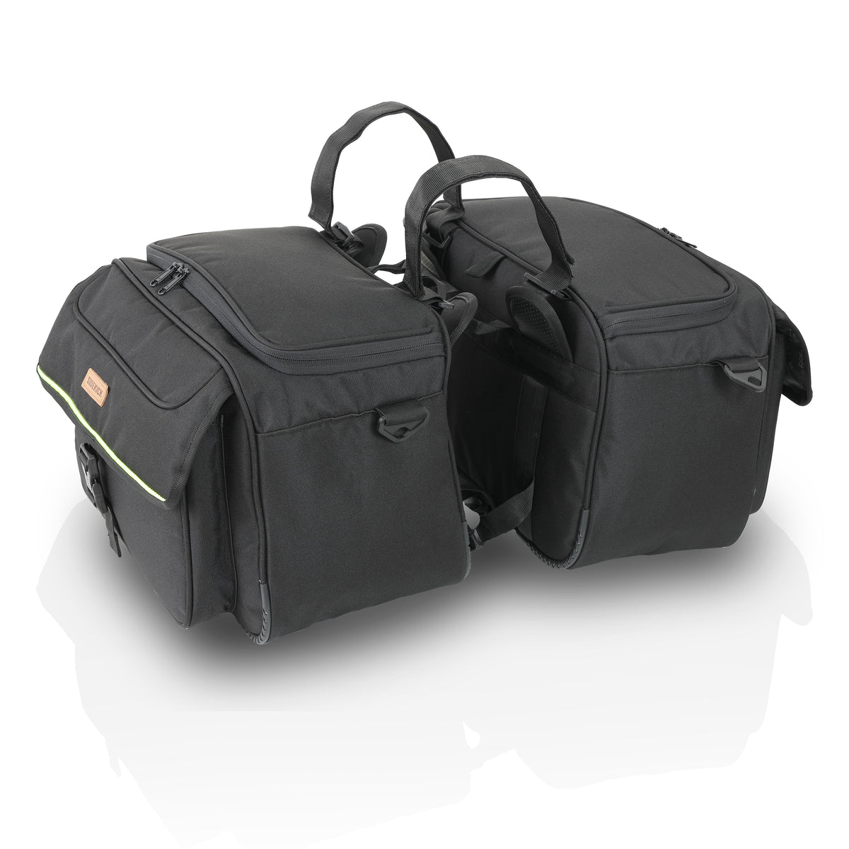 Guardian Gears SideKick Cruiser 50L motorcycle saddlebags straight exhaust