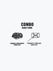 Legundary Custom Huckitta Carrier Plate and Rage Saddle Stay Combo for Suzuki V-Strom 800DE Luggage Support System