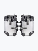 Legundary Custom Fort Knox Series SB 36L Aluminium Top Box Black Silver Motorcycle Luggage Storage Case