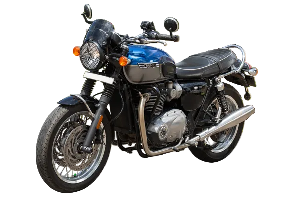 Silver Stallion slip on performance exhaust for Triumph Bonneville T120 1200 silver black matte brushed