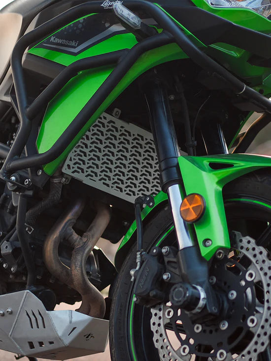 Legundary Custom Vector Radiator Grill for Kawasaki Versys 650 Aluminium Silver Radiator Guard Protector