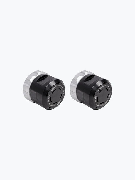 Legundary Custom Rotex Front Wheel Slider for Kawasaki Versys 650 Black Silver Aluminium Mild Steel Fork Protector