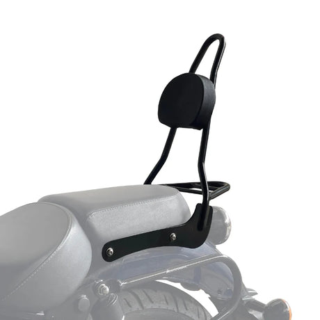 Auto Engina Sissy Bar with Backrest for Royal Enfield Meteor 350 in Gloss Black with Integrated Luggage Rack
