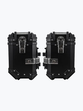 Legundary Custom Fort Knox Series SB 36L Aluminium Top Box Black Silver Motorcycle Luggage Storage Case