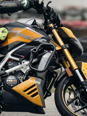 Legundary Custom Thanos Crash Guard with Slider for TVS Apache RTR 310 Black Mild Steel Engine Protection