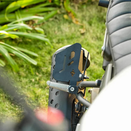 Legundary Custom Bolster Foot Rest for Yamaha XSR 155 Black Mild Steel Rider Footpegs