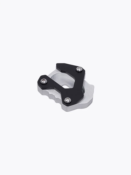 Legundary Custom Brogue Side Stand Base for Kawasaki Versys 650 Black Silver Stainless Steel Mild Steel Stand Enlarger Plate