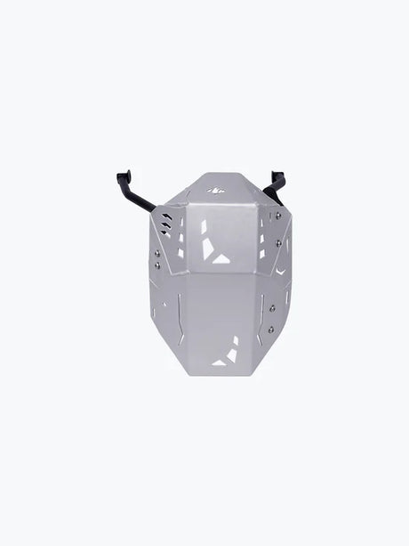 Legundary Custom Vambrace Bash Plate for Kawasaki Versys 650 | CNC Aluminium Engine Guard | Silver Skid Plate Protection