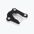 Legundary Custom Fortis Side Stand Base for Yamaha XSR 155 Black Silver Aluminium Mild Steel Stand Enlarger Plate