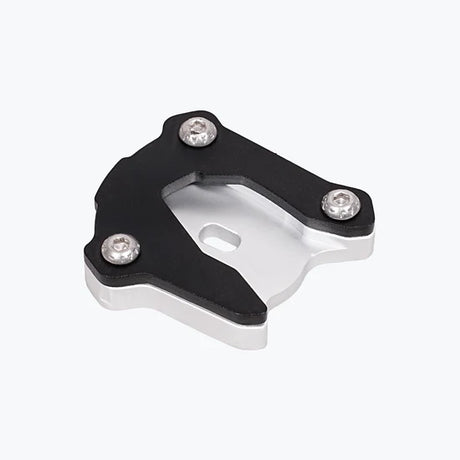 Legundary Custom Fortis Side Stand Base for Yamaha XSR 155 Black Silver Aluminium Mild Steel Stand Enlarger Plate