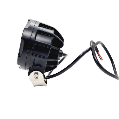 HJG 6 Led Fog Lamp Blue Cob Round Single Pc (12-80V DC- 40W) - Universal for All Cars & Bikes
