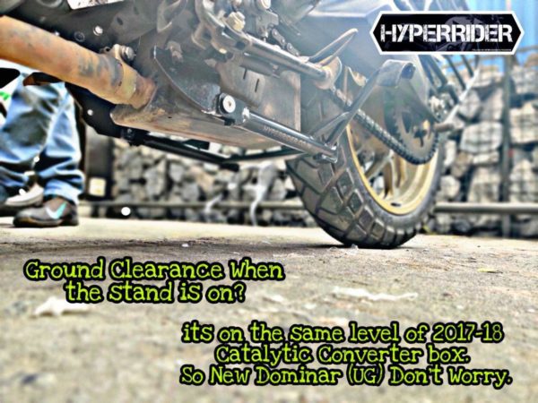 Hyperrider heavy duty centre stand for Bajaj Dominar 250 Dominar 400 Touring and UG models motorcycle maintenance stand