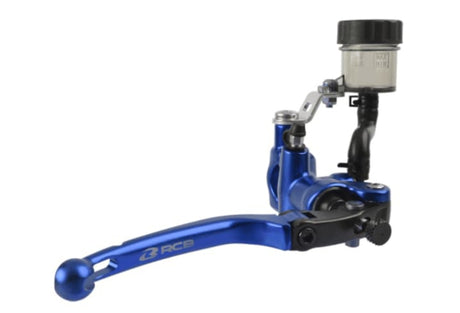 RCB S1 14mm right-hand aluminium master brake pump in Blue and Golden, part number 01BP013.