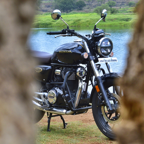 Auto Engina Crash Guard and Leg Guard for Honda H'ness CB 350 with 27mm and 22mm Mild Steel Tubes and Built-In Polyamide Sliders in Gloss Black