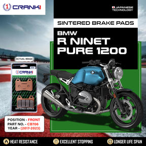 CRANK1 Sintered Front Brake Pads CB706 for BMW R nineT Pure 1200 2017-2023 Motorcycle Brake Pads