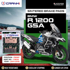 CRANK1 Sintered Front Brake Pads CB036 for BMW R 1200 GSA 2014-2018 Motorcycle Brake Pads