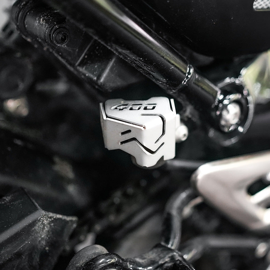 Legundary Custom Casque rear oil cap for Triumph Scrambler 400 X silver aluminium engine cap