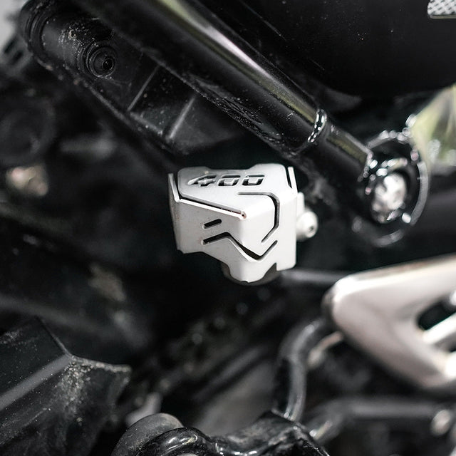Legundary Custom Casque rear oil cap for Triumph Scrambler 400 X silver aluminium engine cap
