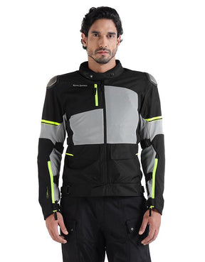 Royal Enfield Crossroader V2 Grey Neon Class A riding jacket