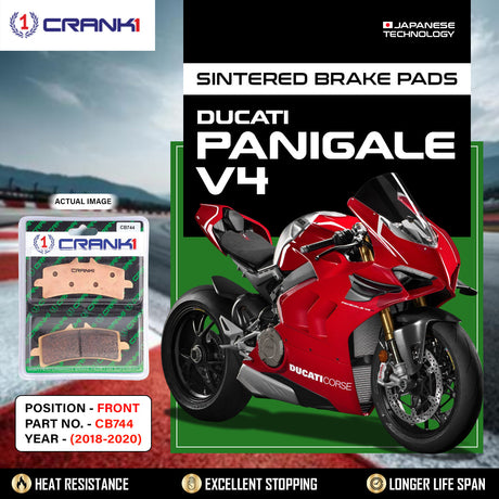 CRANK1 CB744 Sintered Front Brake Pads for Ducati Panigale V4 2018-2020 LEGUNDARY Custom