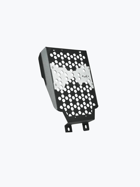 Legundary Custom Vector Radiator Grill for Royal Enfield Super Meteor 650 black mild steel aluminium front protection