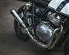 SS Motocorp 2x1 Full System Exhaust Fat Can for Royal Enfield Interceptor 650 Continental GT 650 with Y Joint
