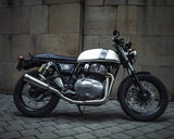 SS Motocorp 2x1 Full System Exhaust Fat Can for Royal Enfield Interceptor 650 Continental GT 650 with Y Joint