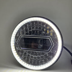 7 Inch Diamond Cut Round Led Headlight Fits in Royal Enfield all model and Mahindra Thar