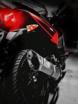 Barrel Rogue slip-on exhaust for Aprilia SR 160 and SXR 160 stainless steel performance scooter exhaust