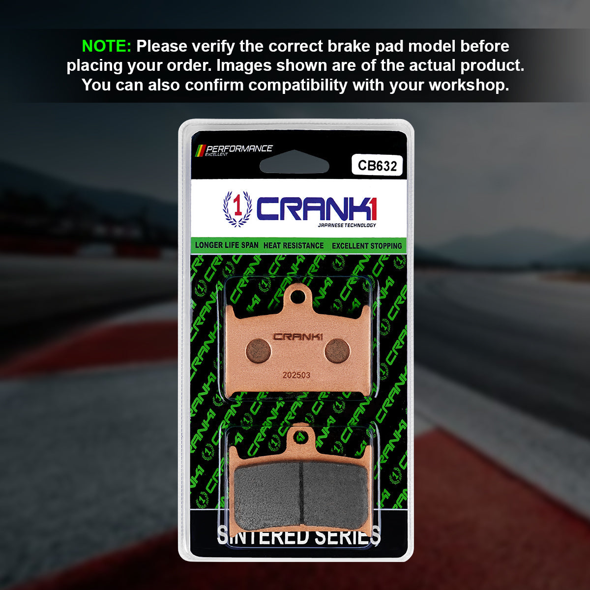 CRANK1 Sintered Front Brake Pads CB632 for Triumph Tiger Explorer 1200 2012-2015 Motorcycle Brake Pads
