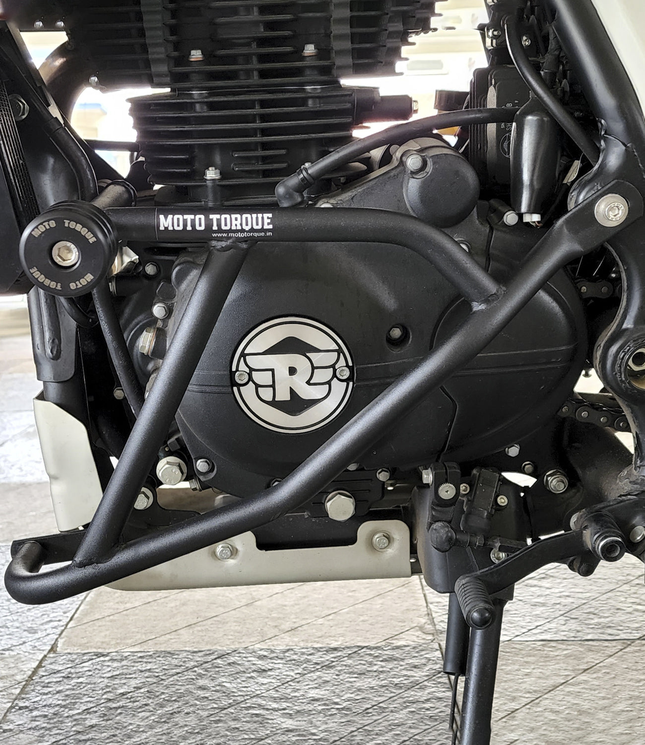 Mototorque crash guard Royal Enfield Scram 411 Himalayan heavy duty engine protection
