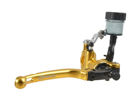 RCB S1 14mm right-hand aluminium master brake pump in Blue and Golden, part number 01BP013.