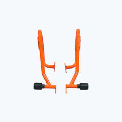 Legundary Custom KTM 390 Enduro R Defender Crash Guard Orange mild steel engine protection crash bar