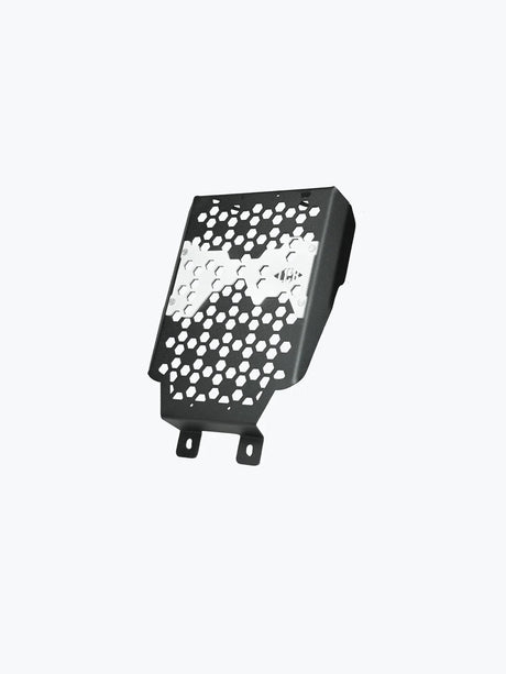 Legundary Custom Vector Radiator Grill for Royal Enfield Super Meteor 650 black mild steel aluminium front protection