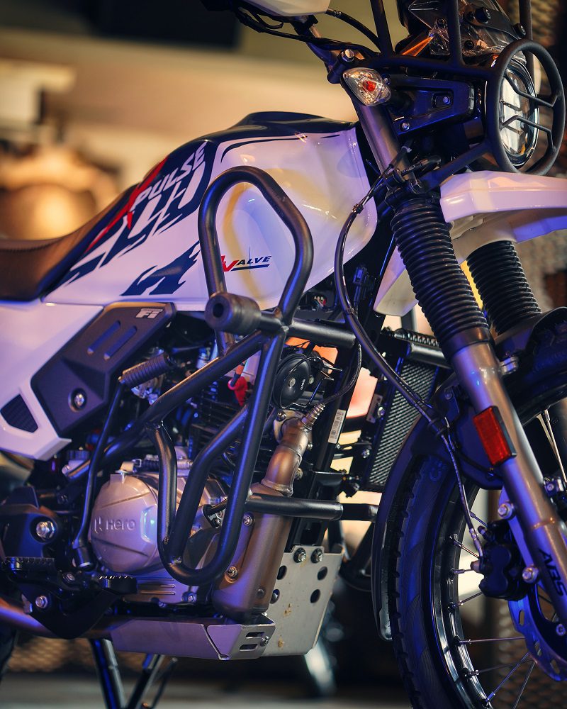 Hyperrider Hero Xpulse 200 BS6 Crash Guard 16 Gauge Mild Steel with CNC Delrin Sliders