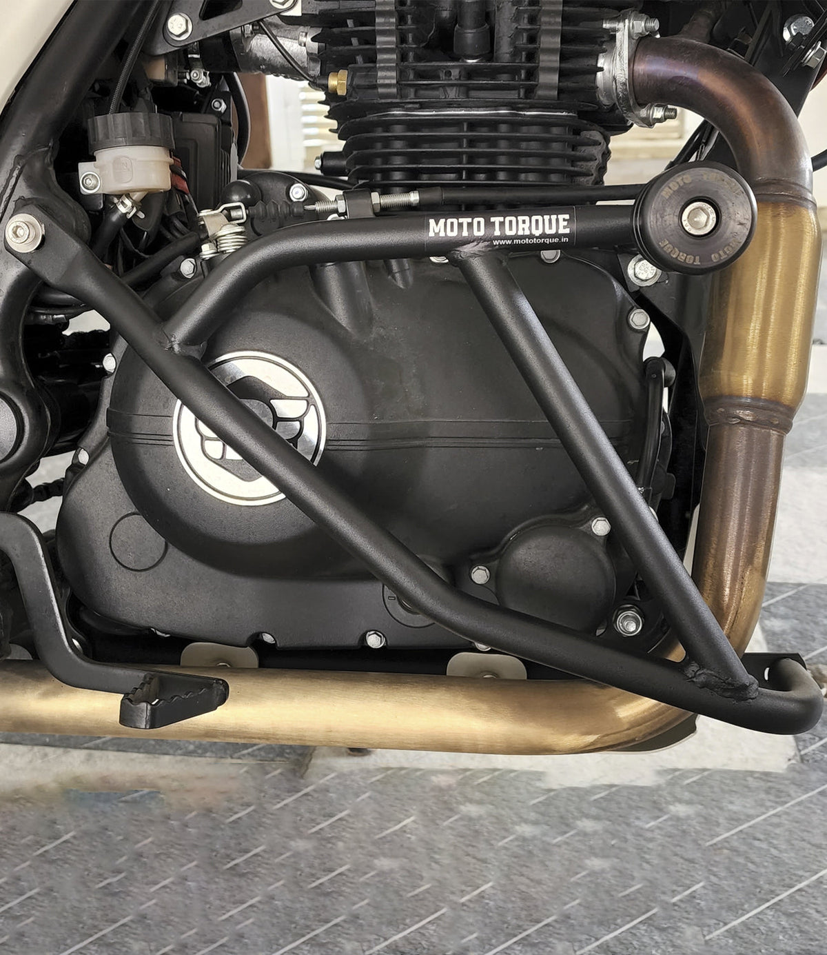 Mototorque crash guard Royal Enfield Scram 411 Himalayan heavy duty engine protection