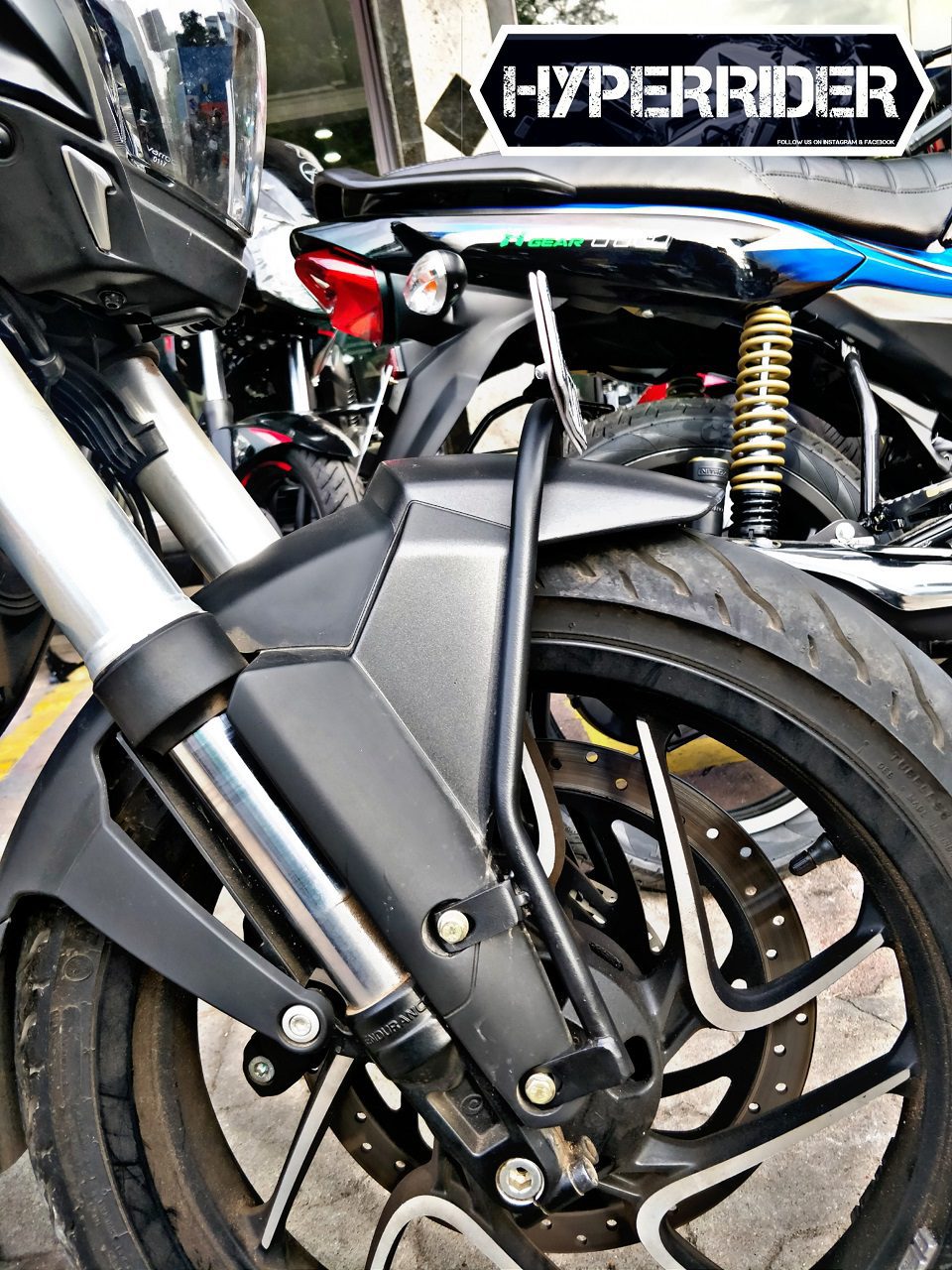 Hyperrider Front Number Plate Holder Bracket for Bajaj Dominar and KTM Duke Fender Mount