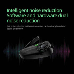 EJEAS Q8 5G Mesh Bluetooth helmet intercom with Mesh 3.0 for 6 riders DSP noise cancellation IP67 waterproof motorcycle communication system