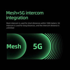 EJEAS Q8 5G Mesh Bluetooth helmet intercom with Mesh 3.0 for 6 riders DSP noise cancellation IP67 waterproof motorcycle communication system