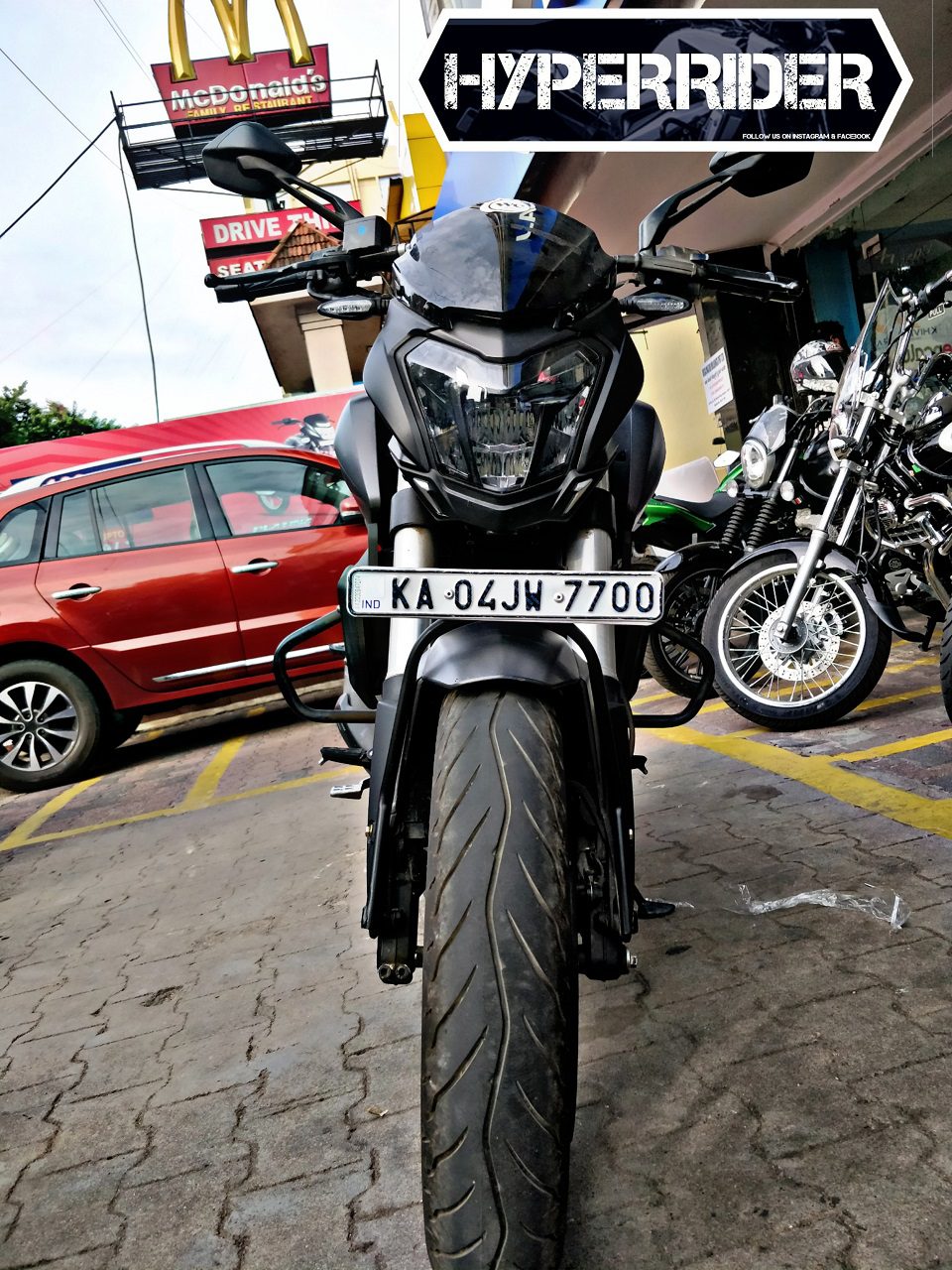 Hyperrider Front Number Plate Holder Bracket for Bajaj Dominar and KTM Duke Fender Mount