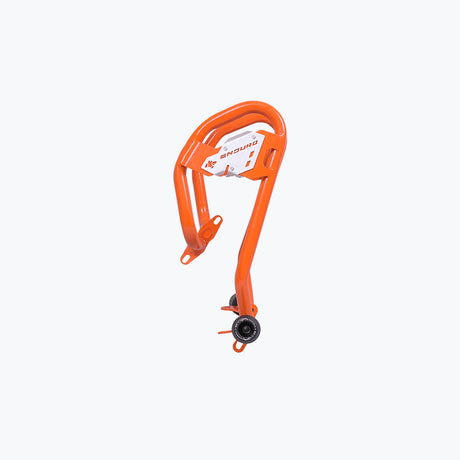 Legundary Custom KTM 390 Enduro R Defender Crash Guard Orange mild steel engine protection crash bar