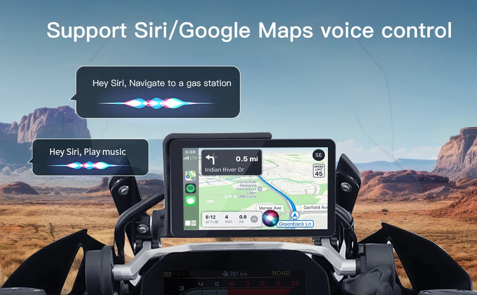 LBC Moto BM300 BMW wireless navigation system with Apple CarPlay Android Auto compatible OEM nav cradle motorcycle display