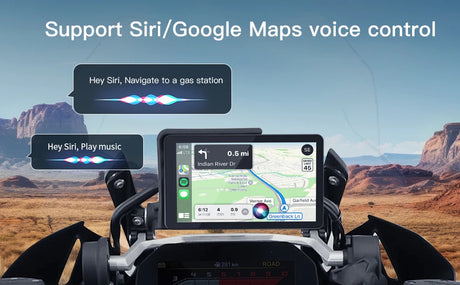 LBC Moto BM300 BMW wireless navigation system with Apple CarPlay Android Auto compatible OEM nav cradle motorcycle display