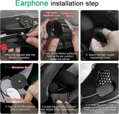 EJEAS Q8 5G Mesh Bluetooth helmet intercom with Mesh 3.0 for 6 riders DSP noise cancellation IP67 waterproof motorcycle communication system
