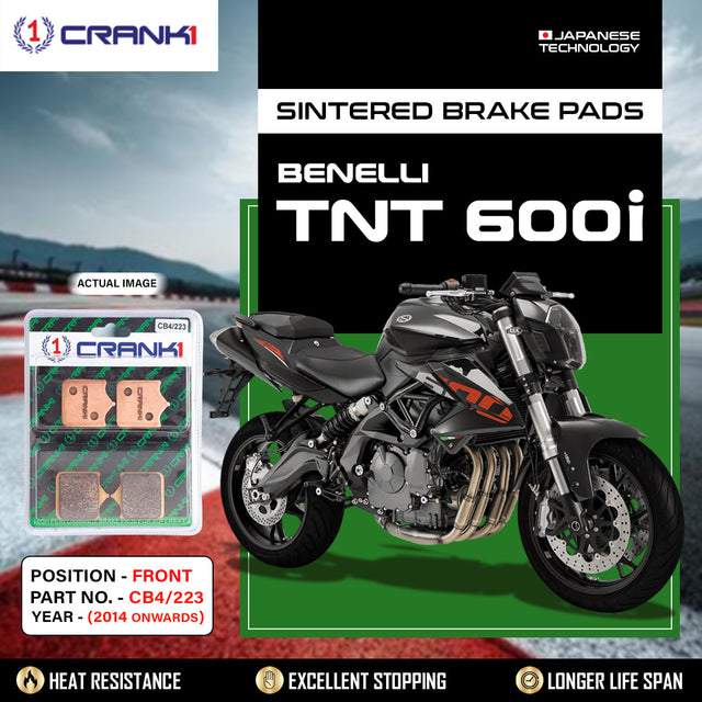 CRANK1 CB4/223 sintered front brake pads for Benelli TNT 600i 2014 onwards high performance motorcycle brake pads