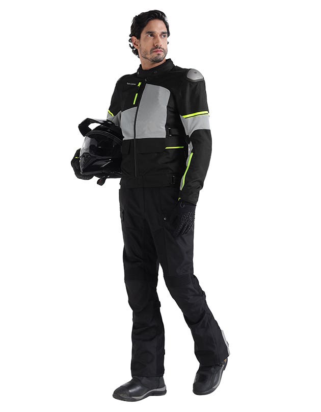 Royal Enfield Crossroader V2 Grey Neon Class A riding jacket