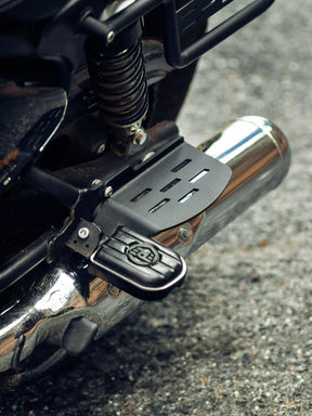 Legundary Custom Bolide Pillion Foot Rest for Royal Enfield Super Meteor 650 black mild steel comfort upgrade