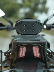 Legundary Custom Backrest for Bajaj Dominar 400 Black Mild Steel Frame Rexine Cushion Pillion Support