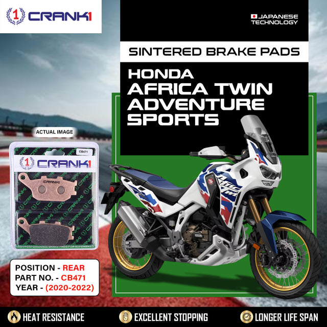 CRANK1 CB471 Sintered Rear Brake Pads for Honda Africa Twin Adventure Sports 2020-2022 premium motorcycle brake pads