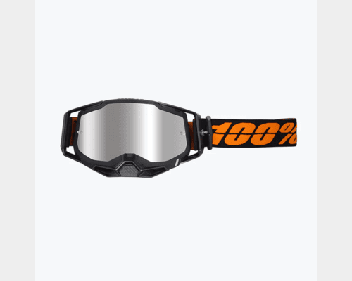 GOGGLES 100% -212 SILVER TINT  WITH ORANGE